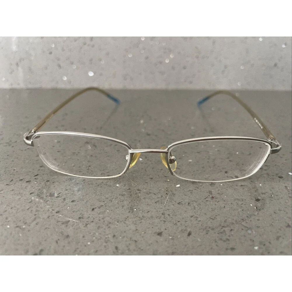 TOMMY HILFIGER TH 3029 SI Blue Silver 47-17-140 Eyeglasses Frames ONLY half rim